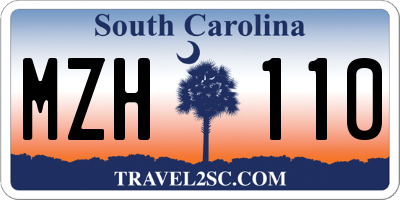 SC license plate MZH110