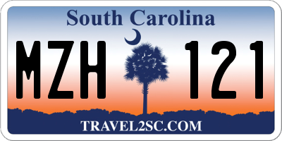 SC license plate MZH121