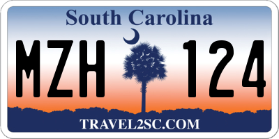 SC license plate MZH124