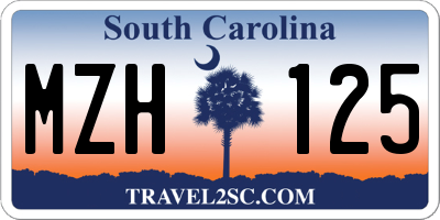 SC license plate MZH125