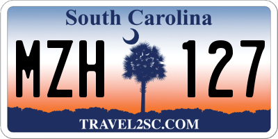 SC license plate MZH127