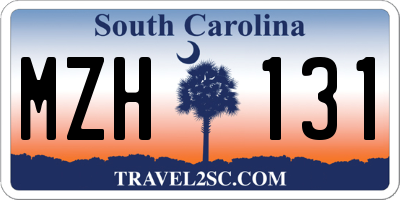 SC license plate MZH131