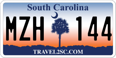 SC license plate MZH144
