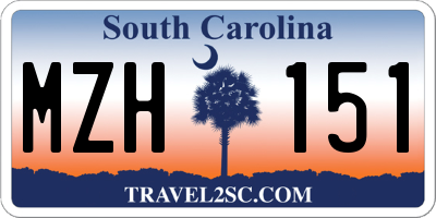SC license plate MZH151