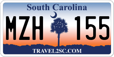SC license plate MZH155