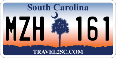 SC license plate MZH161