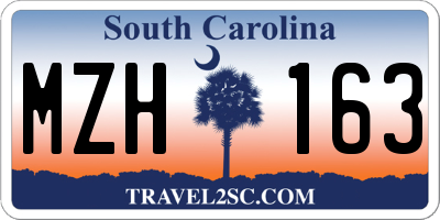 SC license plate MZH163
