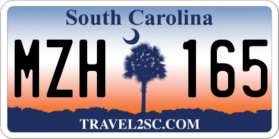 SC license plate MZH165