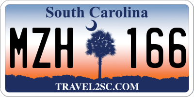 SC license plate MZH166