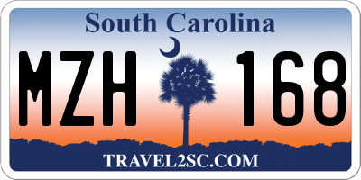 SC license plate MZH168