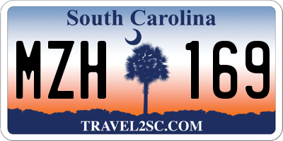 SC license plate MZH169