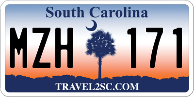 SC license plate MZH171
