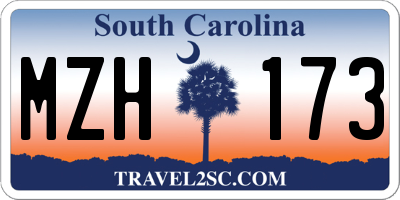 SC license plate MZH173