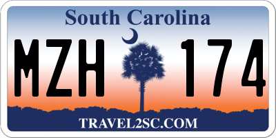 SC license plate MZH174