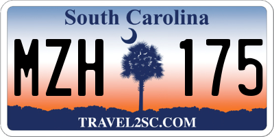 SC license plate MZH175