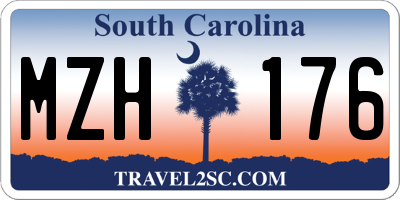 SC license plate MZH176