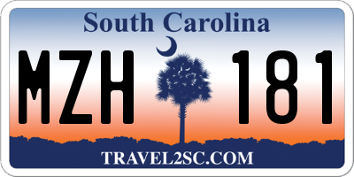 SC license plate MZH181