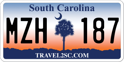 SC license plate MZH187