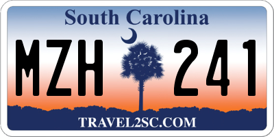SC license plate MZH241