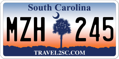 SC license plate MZH245