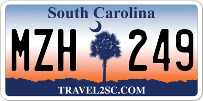 SC license plate MZH249