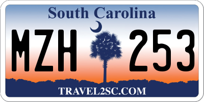 SC license plate MZH253