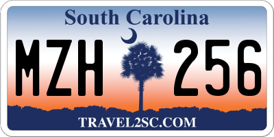 SC license plate MZH256