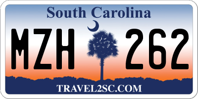 SC license plate MZH262