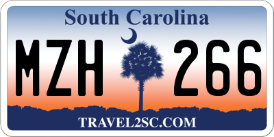 SC license plate MZH266