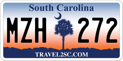SC license plate MZH272