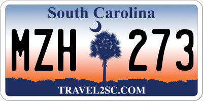 SC license plate MZH273