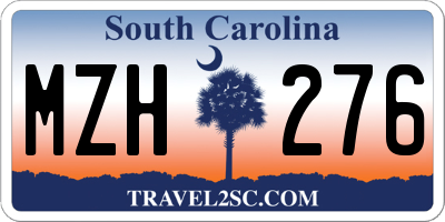 SC license plate MZH276