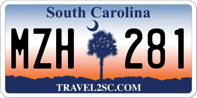 SC license plate MZH281
