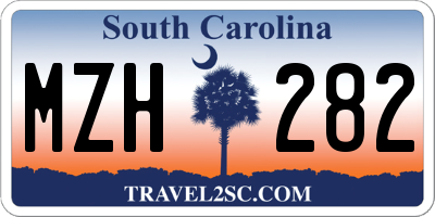 SC license plate MZH282