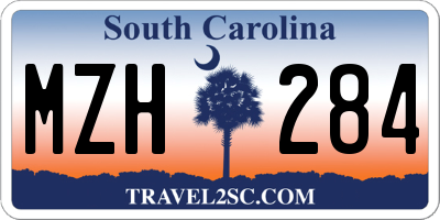 SC license plate MZH284