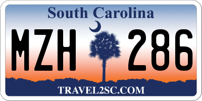 SC license plate MZH286
