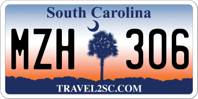 SC license plate MZH306