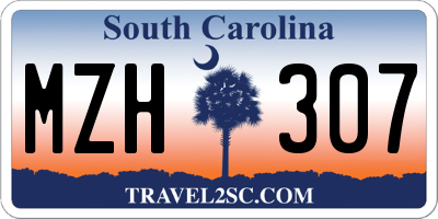 SC license plate MZH307