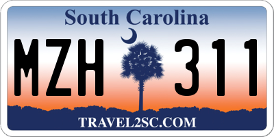 SC license plate MZH311