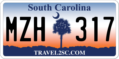 SC license plate MZH317