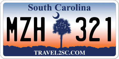 SC license plate MZH321