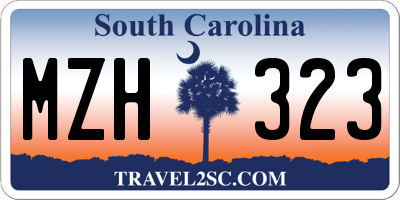 SC license plate MZH323