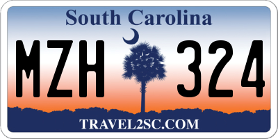 SC license plate MZH324