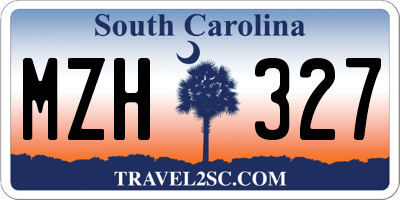 SC license plate MZH327
