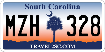 SC license plate MZH328