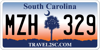 SC license plate MZH329