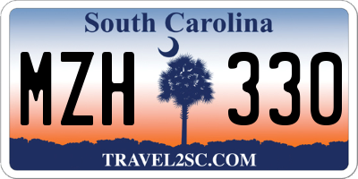 SC license plate MZH330
