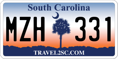 SC license plate MZH331