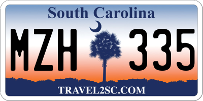 SC license plate MZH335