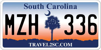 SC license plate MZH336